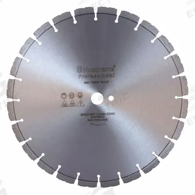 HUSQVARNA Diamond Saw Blade: Concrete, 26 in Blade Dia., 1 in Arbor Size, Wet - Concrete & Asphalt-Cutting Blades
