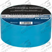 SHURTAPE Duct Tape: Medium Duty, Blue, 2 7/8 in Wd, 60 1/8 yd Lg, 9 mil Thick, PC 608, Rubber (MPN 105474). Key specifications — Backing Material: Polyethylene Coated Cloth; Series: PC 608.