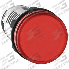 SCHNEIDER ELECTRIC Pilot Light: 22 mm Panel Mounting Hole Dia, LED, Red, XB7 (MPN XB7EV04MP). Key specifications — Brand: SCHNEIDER.