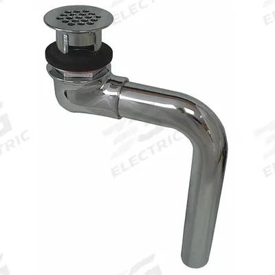 ZURN Sink Drain: Brass, Chrome, 1 1/4 in Overall Dia, Slip, 1 1/4 in Pipe Dia - Sink Drains with Flat Strainer