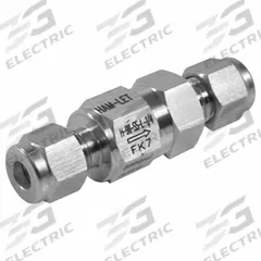 HAM-LET Excess Flow Valve: Stainless Steel Body, 3/8 in Connection Size, Compression, -15°F to 400°F (MPN H-911-00-SS-L-3/8). Key specifications — Brand: HAM-LET; Connection Type: Compression.