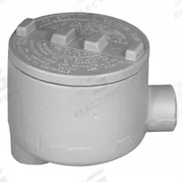 Conduit Outlet Body: Iron, GR, 3/4 in Trade Size, LB Body, 18 cu in Body Capacity (MPN GRLB75). Key specifications — Series: For Standard Body; Compatible Conduit Trade Size: 3/4 in; Thread Gender: Female; Hub Style: Threaded; Cover Included: Yes; Body Style: LB; Connection Type: Threaded; Back Type: Round.