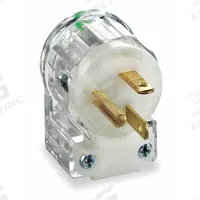 LEVITON Straight Blade Plug: Hospital Grade, 5-20P, 125V AC, 20 A, 2 Pole, 3 Blade, Clear (MPN 8315-CAT)
