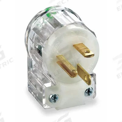 LEVITON Straight Blade Plug: Hospital Grade, 5-20P, 125V AC, 20 A, 2 Pole, 3 Blade - Angled Plugs