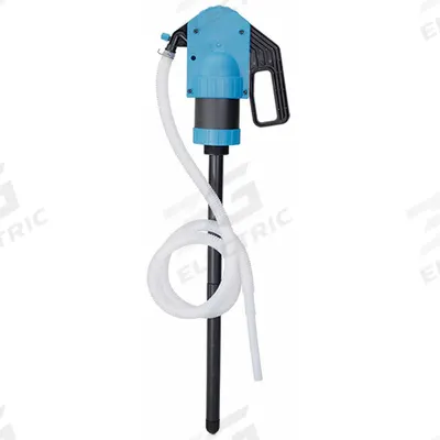 Dayton Hand Pump: Lever Action, Pump with Hose, Polyacetal Housing, 17 oz per stroke - Lever Handle Standard Drum Pumps