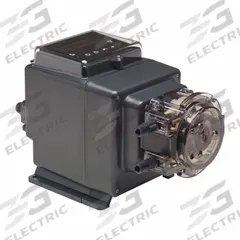STENNER Peristaltic Chemical Metering Pump: 120V AC, 1/16 hp HP, 5 gpd Max. Flow Rate, Santoprene (MPN S3001). Key specifications — Tubing Material: Santoprene; Brand: STENNER; Reproducibility: ±2.0%.