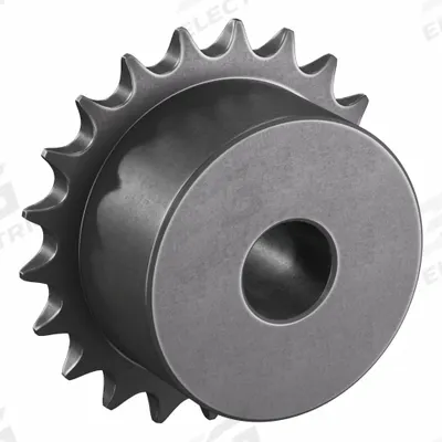 TRITAN Roller Chain Sprocket: One-Sided Hub, For Single Strands, 06B, 21 Teeth - Size 06B Plain-Bore Roller Chain Sprockets