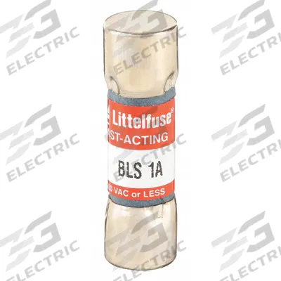 LITTELFUSE Fuse: BLS Series, Midget, Fast-Acting, 1 A, 600 V AC, 13/32 in x 1 3/8 in - Fast-Acting Cylindrical Fuses