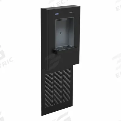 SLOAN Bottle Filling Station: On-Wall, 8 gph @ 50°F, Galvanized Steel, Black - In-Wall Bottle Fillers