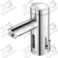 SLOAN Bathroom Sensor Faucet: Optima, Brass, Chrome Finish, Single-Post, Battery, 0.5 gpm Flow Rate (MPN EAF250-ISM). Key specifications — Brand: SLOAN; Includes: Integral Spout temperature Mixer; Series: Optima.