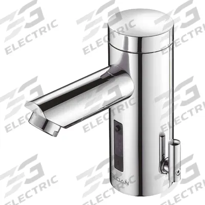SLOAN Bathroom Sensor Faucet: Optima, Brass, Chrome Finish, Single-Post, Battery - Single-Post Sensor Bathroom Faucets