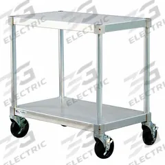 NEW AGE INDUSTRIAL Fixed Height Work Table: Fixed Ht, Aluminum, 24 in x 15 in (MPN 21524ES36PC). Key specifications — Standards: NSF Certified; Unit Type: Not Expandable or Modular; For Environment: Food Service; Includes: Hex Key; Assembly: Unassembled; Wheel Type: Solid; Wheel Material: Polyolefin; Maximum Shelf Load Capacity: 400 lb.