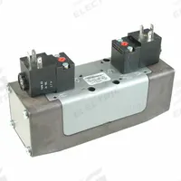 AVENTICS Solenoid Air Control Valve: Series CERAM, Double Solenoid, Five-Way / Three-Position (MPN R432006184). Key specifications — attr1076671: Internal Pilot; attr1076694: Detent; attr1076684: Non-Locking; attr1076708: 110 to 120V AC; attr1076649: Exhaust.
