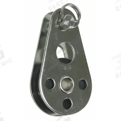 RONSTAN Pulley Block: Fixed, Pulling, 990 lb Working Load Limit, 1/8 in Compatible Rope Dia, Bolt-On (MPN RF418C). Key specifications — Product Type: Pulley Block; Brand: RONSTAN; Compatible Rope Type: Wire Rope; Pulley Type: Fixed; Attachment Type: Bolt-On; Operation: Pulling; Bearing Type: Sleeve; Finish: Plain.