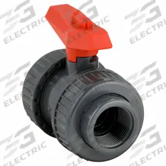 GF PIPING SYSTEMS Manual Two-Way Ball Valve: 1 in, PVC, Straight, FNPT x FNPT, Full Port Ball Port (MPN 161375004). Key specifications — Brand: GF PIPING SYSTEMS; Handle: Tee.
