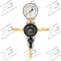 HARRIS Beverage Gas Regulator: For Beer/Coffee/Wine Beverage, For Carbon Dioxide/Nitrogen Mix Gas (MPN 3005224). Key specifications — attr1099317: Nitrogen Mix; attr1099319: 3/8 in Barb; attr1099324: 5/16 in Barb; attr1134051: HARRIS; attr1134054: Secondary Gas Regulator.