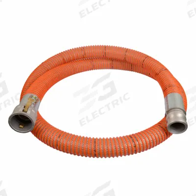 CONTINENTAL Suction and Discharge Hose: 1 1/2 in Hose Inside Dia., 110 psi, Clear/Orange - PVC Water Suction & Discharge Hose Assemblies with Synthetic Braid & PVC Helix Reinforcement