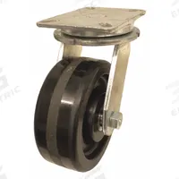 APPROVED VENDOR Plate Caster: Swivel, No Brake, Phenolic, 10 in Wheel Dia, 3 in Wheel Wd, Slot (MPN P29S-PH100R-18). Key specifications — Wheel Bearing Type: Roller; Wheel/Tread Color: Black; Brand: APPROVED VENDOR; Caster Type: Swivel.