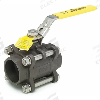 SHARPE Manual Two-Way Ball Valve: 1/2 in, Carbon Steel, Straight, Socket x Socket - Carbon Steel Ball Valves