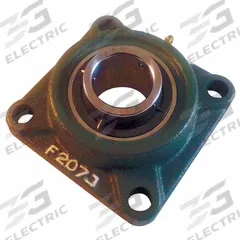 NTN 4 Bolt Flange Bearing: Radial Ball, 5/8 in Bore, Cast Iron, Set Screws, 3 3/8 in Lg, 3 3/8 in Ht (MPN UCF202-010D1). Key specifications — Bore Type: Cylindrical; Brand: NTN; Lubricant Material: NLGI #3 Equivalent; Mounting Bolt Size: 7/16 in; System of Measurement: Inch.