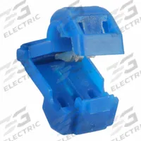 POWER FIRST Insulation Displacement Connector: 2 Ports, Blue, 18 AWG – 14 AWG Run Size Range, 600 V (MPN 22EW66). Key specifications — Brand: POWER FIRST; Moisture Resistant: No.