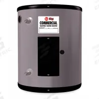 RHEEM-RUUD Electric Water Heater: 277V, 10 gal, 6,000 W, Single Phase, 22.87 in Ht, 61 gph @ 40°F (MPN EGSP10 277V). Key specifications — Phase: Single; Brand: RHEEM-RUUD.