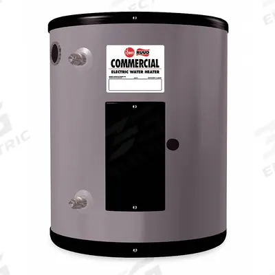 RHEEM-RUUD Electric Water Heater: 277V, 10 gal, 6,000 W, Single Phase, 22.87 in Ht - Compact Commercial Electric Water Heaters