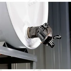 Drum Faucet, Cast Iron, Gray, 8.75 in L (MPN 64). Key specifications — Product Type: Drum Faucet; Handle Type: Manual; Inlet Gender: Male; For Container Type: Drums; Body Material: Cast Iron; Flame Arrestor Type: None; Color: Gray; Inlet Thread Type: NPT.