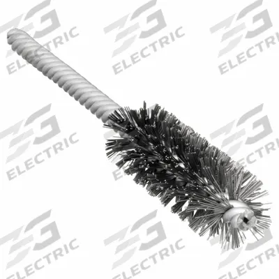 WEILER Double Spiral Tube Brush: Double Stem, Stainless Steel, 1/2 in Dia - Heavy-Cleaning Brushes for Stainless Steel