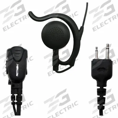 RITRON Listen-Only Earpiece: Fits Ritron, For Jobcom JBS/Jobcom JMX Series, Ear Hook - Listen-Only Earpieces
