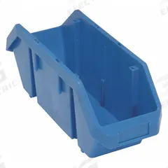 QUANTUM STORAGE SYSTEMS Cross-Stacking Bin: 6 5/8 in x 18 1/2 in x 7 in, Blue, Label Holder Included (MPN QP1867BL). Key specifications — Electrostatic Discharge: Not Electrostatic Discharge Conductive; Brand: QUANTUM STORAGE SYSTEMS; % Recycled Content: 0%.