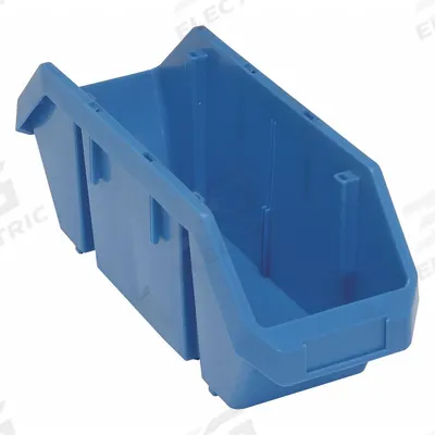 QUANTUM STORAGE SYSTEMS Cross-Stacking Bin: 6 5/8 in x 18 1/2 in x 7 in, Blue - Cross-Stacking Plastic Bins