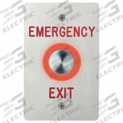 ESSEX Exit Push Button: 4 1/2 in Ht, 1 1/4 in Dp, 2 3/4 in Wd, Gray, Gray – Stainless Steel, Gray (MPN PEB-2SEE). Key specifications — Color: Gray; Product Type: Exit Push Button; Operation Type: Push Button; ADA Compliant: No; Brand: ESSEX.