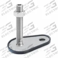 JW WINCO Male-End Leveling Mount: Swiveling Stud, 5/8"-11 Thread Size, 4,496 lbf Capacity (MPN 43-80-5/8X11-150-D1-UK). Key specifications — Finish: Plain; Base Shape: Teardrop; Load Capacity: 4,496 lbf; Thrust Pad Material: TPE; Mounting Holes: Mounting Holes Included; Includes: Nut.