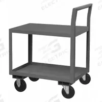 APPROVED VENDOR Utility Cart: 1,400 lb, 78 in L x 36 in W x 39 in H Overall Dim, 2 Shelves, Raised (MPN LDO-367239-2-5PO-95). Key specifications — Caster/Wheel Configuration: (2) Swivel; Brand: APPROVED VENDOR; Caster Wheel/Tread Material: Polyolefin.