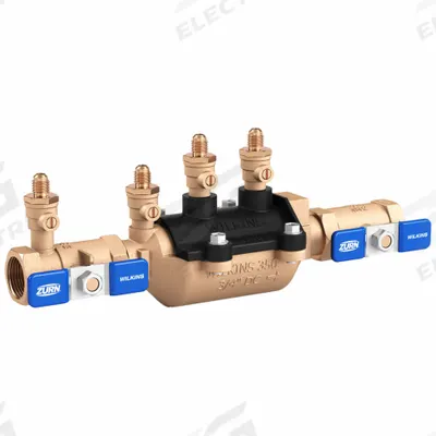 ZURN WILKINS Backflow Preventer: 350, 1 in Pipe Size, Flange x Flange, 12.25 in Overall Lg - Zurn Double Check Backflow Preventers