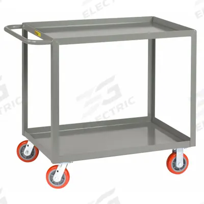 LITTLE GIANT Utility Cart: 2,000 lb, 60 in L x 30 in W Shelf, 2 Shelves, Gray - General Purpose Utility Carts