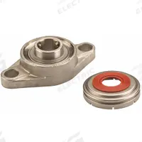 NTN 2 Bolt Flange Bearing: Radial Ball, 3/4 in Bore, SS, Set Screws, 4 25/64 in Lg, 1 21/64 in Wd (MPN SUCFL204-12C0FG1). Key specifications — Bore Type: Cylindrical; Brand: NTN; Lubricant Material: FDA/USDA-H1 Solid Grease; Mounting Bolt Size: 7/16 in; System of Measurement: Inch; Included Bearing Cap: Open Cap.
