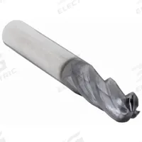 WIDIA HANITA Ball End Mill: Carbide, TiAlN Coated, 4 Flute, 7/16" Mill Dia, 1" LOC, 2-1/2" OAL (MPN I4B0437T100R)