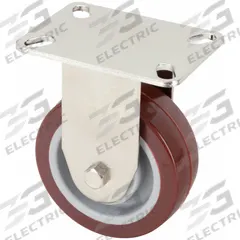 APPROVED VENDOR Plate Caster: Rigid, No Brake, Polyurethane, 4 in Wheel Dia., 1 1/2 in Wheel Wd (MPN 33H938). Key specifications — Brand: APPROVED VENDOR; Wheel/Tread Color: Red; Roll Up: Rigid.