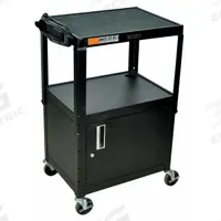 APPROVED VENDOR Audio-Visual Cart: 24 in L x 18 in W, 24 in L x 18 in W 42 in H, Steel, Black (MPN AVJ42C). Key specifications — Handle Type: No Handle; Brand: APPROVED VENDOR; Color: Black; Configuration: (1) Cabinet.