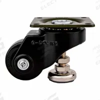 FOOT MASTER Plate Caster: Nylon Tread, 50 mm Wheel Dia, 73 mm Mounting Ht, 330 lb Load Capacity (MPN GDL-50-ASF-NYN-FBL). Key specifications — Brand: FOOT MASTER; Frame Color: Black.