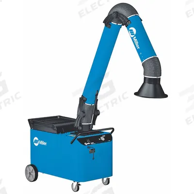 MILLER ELECTRIC Portable Fume Extractor: 875 cfm, 7 ft Arm Lg, MERV 16 - Single-Arm Mobile Welding Fume Extractors