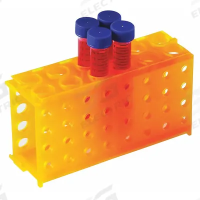 HEATHROW SCIENTIFIC Tube Rack: 2 1/8 in Overall Wd, 3 3/4 in Overall Ht, 6 7/8 in Overall Lg - Lab Storage Racks