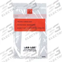 Specimen Transfer Bag: LDPE, Biohazard, 1.75 mil Thick, Clear, 15 in Overall Ht, Zipper, 1,000 PK (MPN LABZ1215BA). Key specifications — Brand: LK PACKAGING; Closure Type: Zipper; Product Type: Specimen Transfer Bag; Manufacturer Part Number: LABZ1215BA; Color: Clear; Display Sell UOM: PK; Legend: Biohazard.