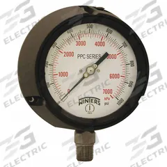 WINTERS Process Pressure Gauge: 0 psi to 1,000 psi, White, 4 1/2 in Dial, 1/2 in NPT Male, Bottom, 4 (MPN PPC5070G-SG45). Key specifications — Brand: WINTERS; Pointer Color: Black; Accuracy: ±0.5%; Dial Color: White; Gauge Wetted Parts: Stainless Steel; Case Material: Phenolic; Vibration Resistance Properties: Liquid-Filled; Pressure Range: 0 psi to 1,000 psi.