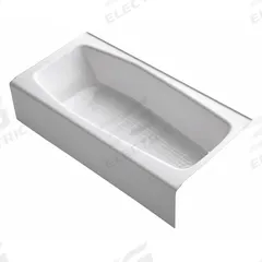KOHLER Bathtub: Right Drain Location, 14 in Overall Ht, 60 in Overall Lg, 30 in Overall Wd, Villager (MPN K-716-0). Key specifications — Features: Integral Apron; Brand: KOHLER; Series: Villager.