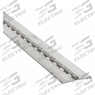 APPROVED VENDOR Piano Hinge: Stainless Steel, 96 in Leaf Ht - Full Surface-Mount Piano Hinges