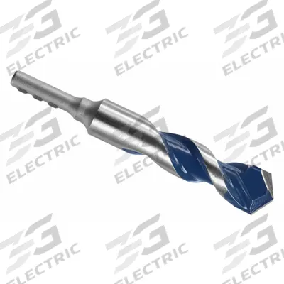 BOSCH Round Hammer Drill: 1 in Drill Bit Size, 4 in Max Drilling Dp - Round-Shank Masonry Drill Bits