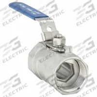 USA INDUSTRIALS Manual Two-Way Ball Valve: 1 1/2 in, 304 Stainless Steel, Straight Valve Body, PTFE (MPN ZUSA-VLV-143). Key specifications — Brand: USA INDUSTRIALS; Handle: Locking Lever.